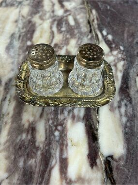 Vintage Mini Salt and Pepper Shakers 3 Piece Set
